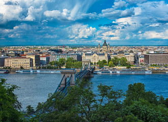 Obraz premium View on Budapest, capital of Hungary