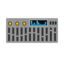 equalizer music sound dj melody icon. Isolated and flat illustration. Vector graphic