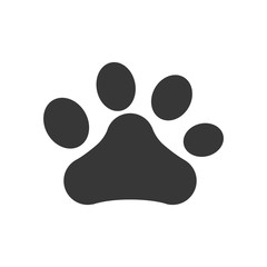 foot print dog love pet animal icon. Isolated and flat illustration. Vector graphic