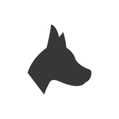 dog head love pet animal icon. Isolated and flat illustration. Vector graphic