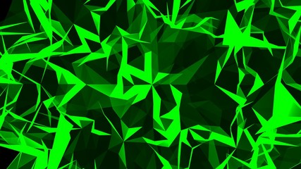 green shapes background