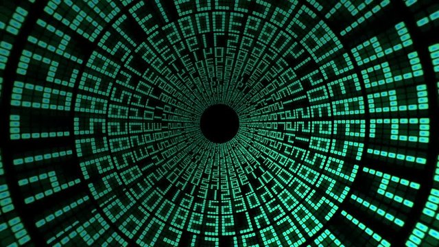 Technology and binary code on computer screen