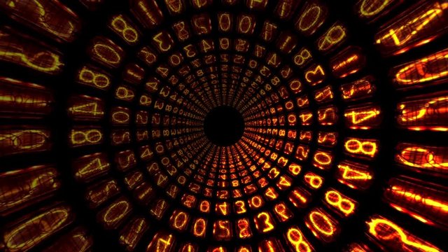 Technology and binary code on computer screen