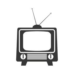 tv television vintage retro technology icon. Isolated and flat illustration. Vector graphic