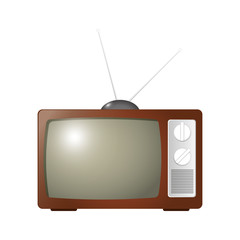 tv television vintage retro technology icon. Isolated and flat illustration. Vector graphic