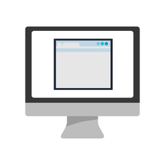 webpage computer technology gadget icon. Isolated and flat illustration. Vector graphic