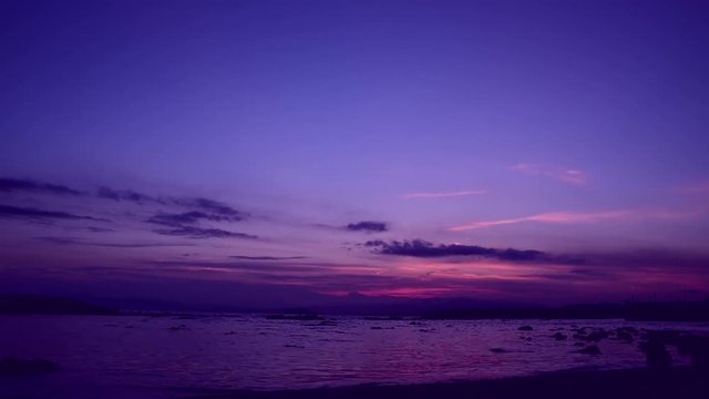 葉山　森戸海岸の夕焼け