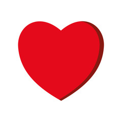 heart love romantic passion icon. Isolated and flat illustration. Vector graphic