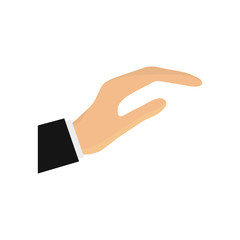 human hand palm gesture icon. Isolated and flat illustration. Vector graphic
