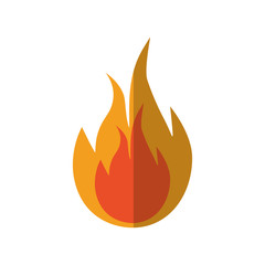 flame fire orange hot icon. Isolated and flat illustration. Vector graphic