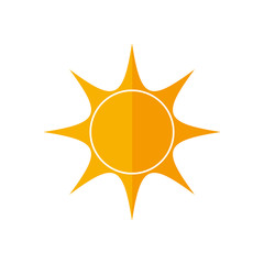 sunny sun abstract sunshine icon. Isolated and flat illustration. Vector graphic