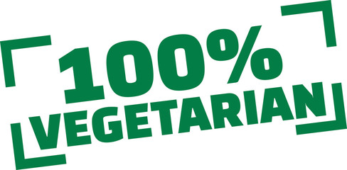 100 percent Vegetarian stamp