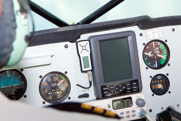 Small Aircraft Cockpit Navigation Gauges and Equipment