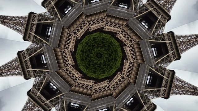 Architecture kaleidoscope from the eiffel tower