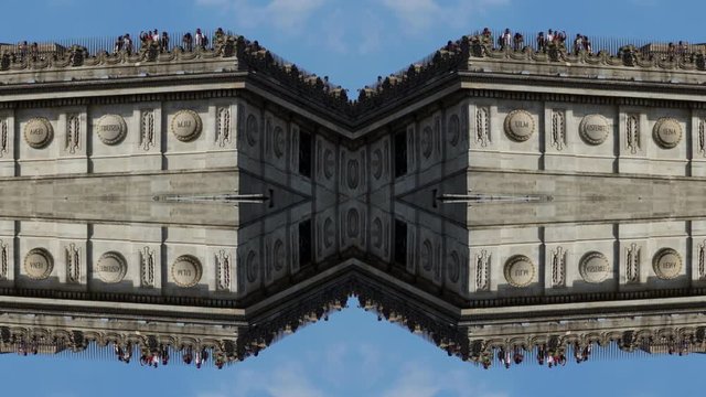 Architecture kaleidoscope from the arc de triomphe