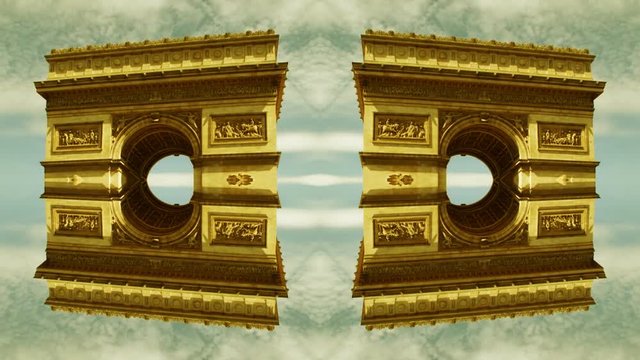 Architecture kaleidoscope from the arc de triomphe