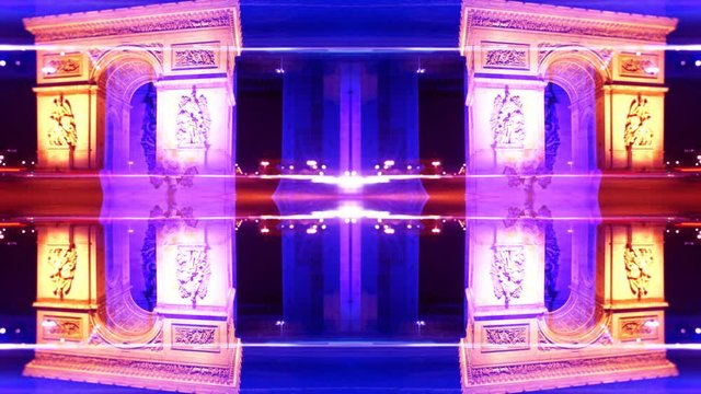 Architecture kaleidoscope from the arc de triomphe