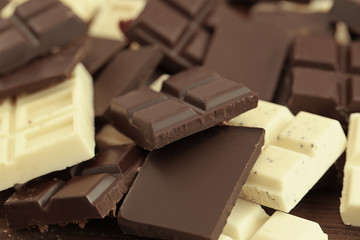 Chopped chocolate bars