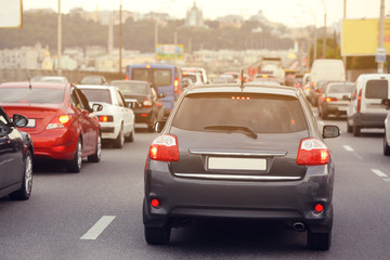 Fototapeta na wymiar Cars in traffic jam