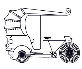 rickshaw india isolated icon design, vector illustration  graphic 