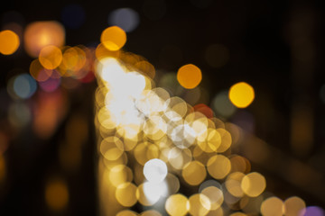 Bokeh At night in the capital.