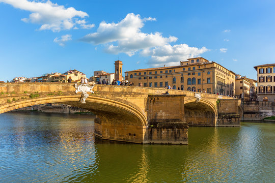 Ponte Santa Trinita bridge in Florence, Italy