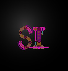 Linear business logo letter