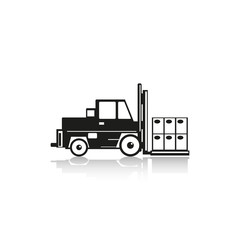 Construction machinery. Loader. Vector icon.