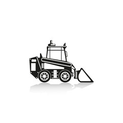 Construction machinery. Loader. Vector icon.