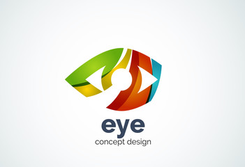 Abstract business company human eye logo template, sight or look concept