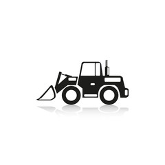 Construction machinery. Loader. Vector icon.