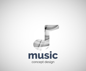 Music note logo template