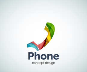 Retro phone logo template