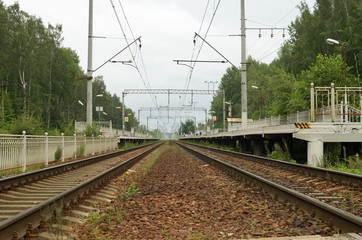 Rails of the railway.