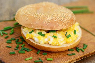 Rühreier Bagel