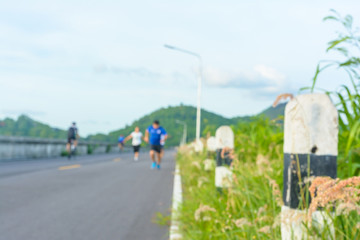 Blur abstract background and jogging
