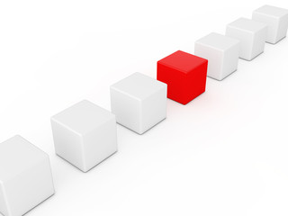 Individuality 3d render illustration