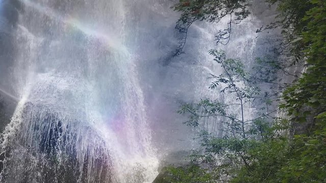 Pistyll Ryder waterfall - Oswestry, Wales, United Kingdom: August 2016 (Close Up)