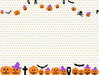ハロウィン　ドット背景