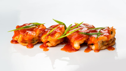 baked shrimp in a sauce
