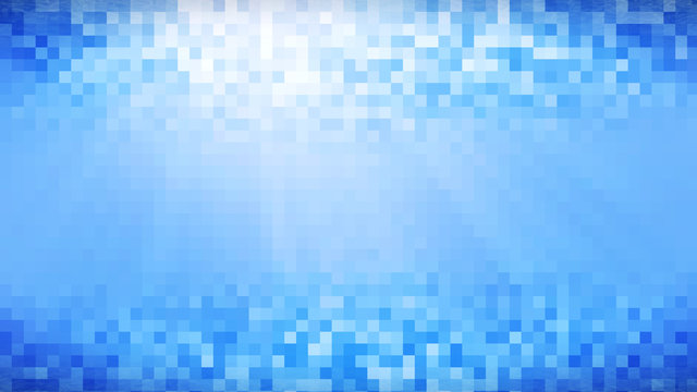 Water in white blue mosaic tile. Computer generated abstract bac