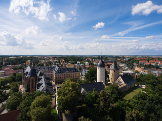 Fototapeta na wymiar Aerial View Altenburg Thuringia Castle old medieval town