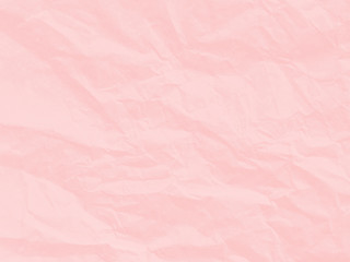 Art paper texture. Unique crumpled soft pink color of paper sheet for background.