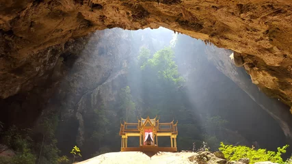 Zelfklevend Fotobehang king pavillion in the cave,Sam Roi Yod national park,Thailand © someman