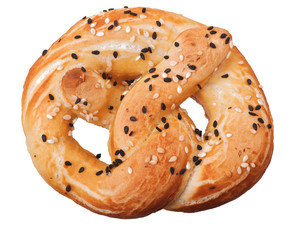 Pretzel isolated on white background.