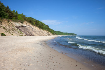 Cliff and Beach at Baltic Sea in Chlapowo