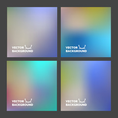 Set. Blurred vector backgrounds.