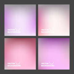 Set. Blurred vector backgrounds.