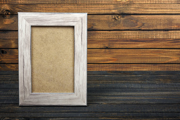 Photo frame on table