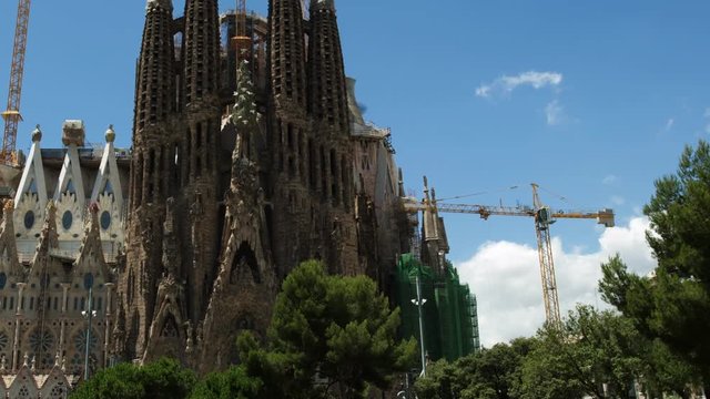 sagrada familia cathedral by gaudi in barcelona
